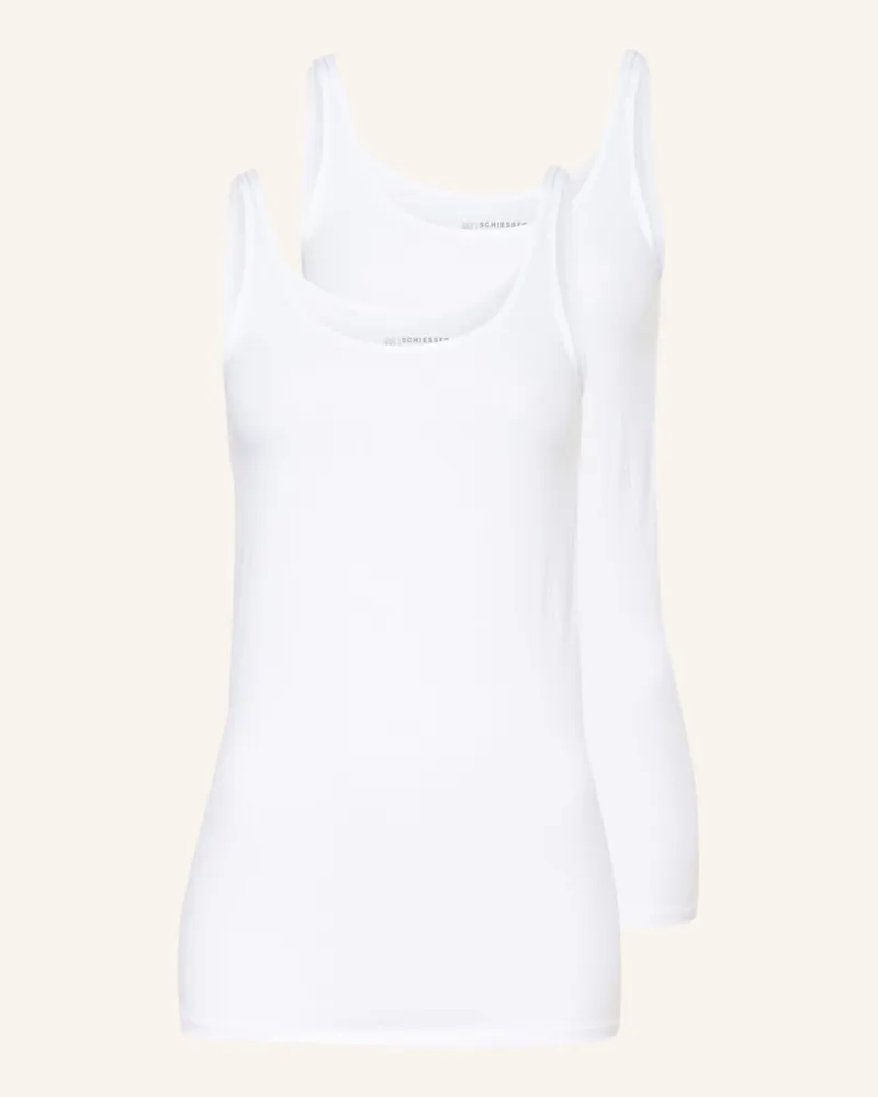 Schiesser 2er-Pack Tops 95/5 weiss Weiss
