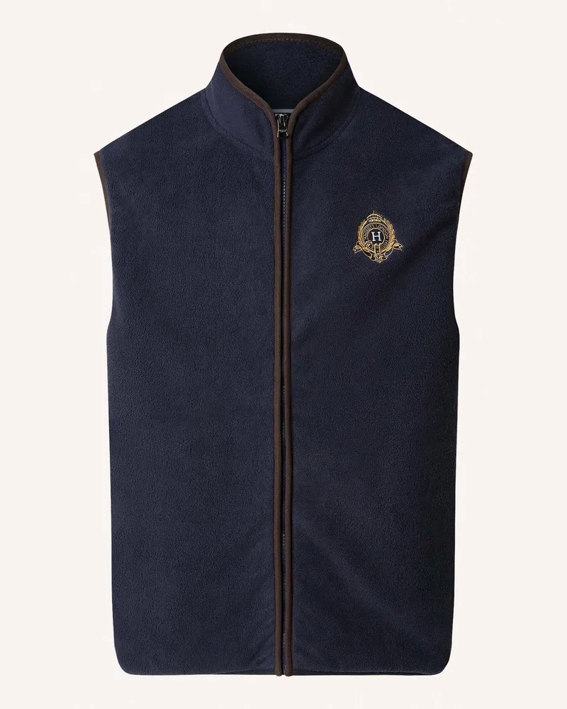 Hackett Gilet HERITAGE CREST FLC FZ Blau
