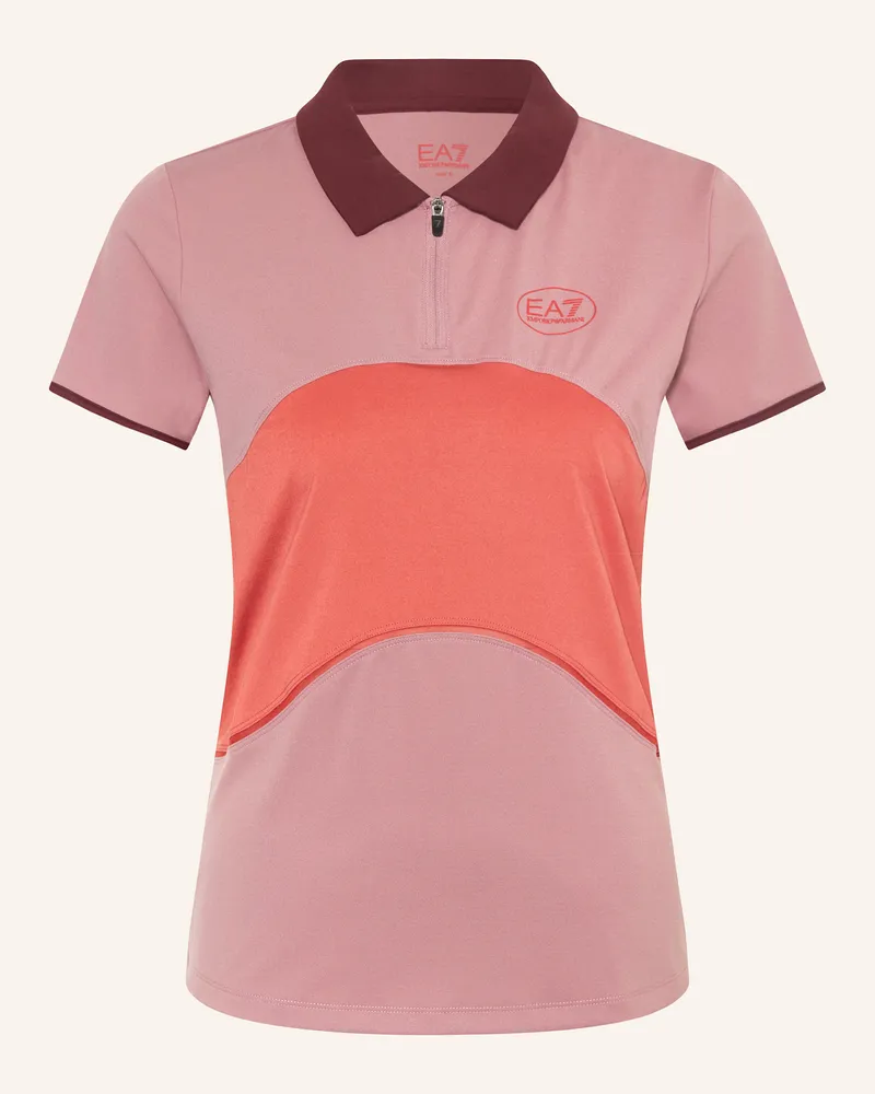 EA7 Funktions-Poloshirt TENNIS PRO Rosé