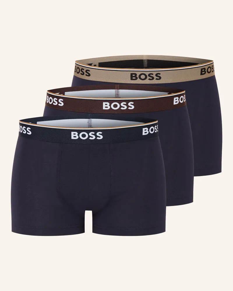 HUGO BOSS 3er-Pack Boxershorts Power blau Dunkelblau