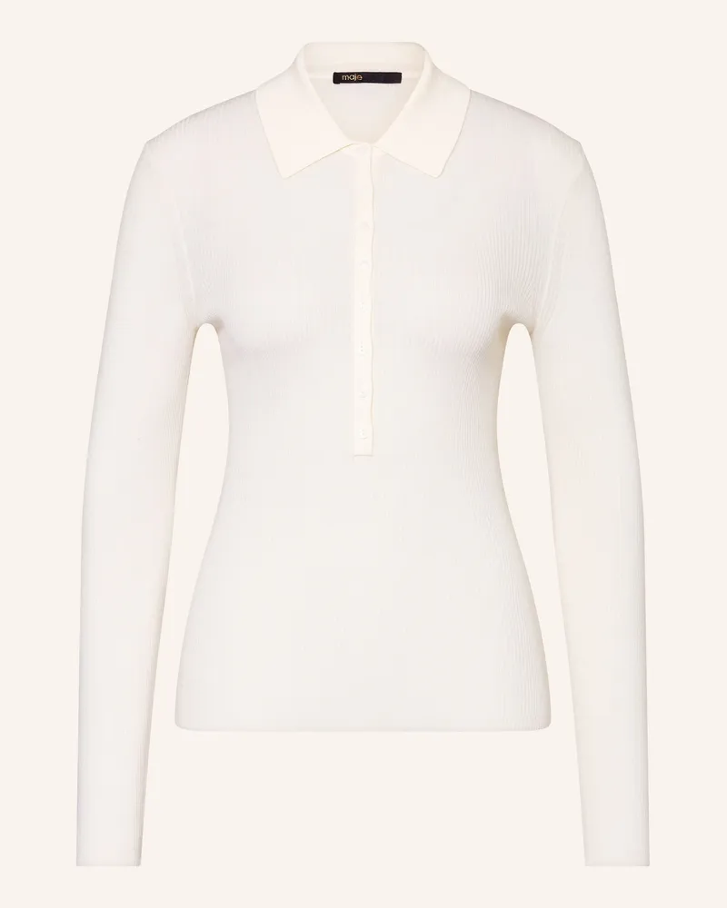 Maje Strick-Poloshirt weiss Weiss