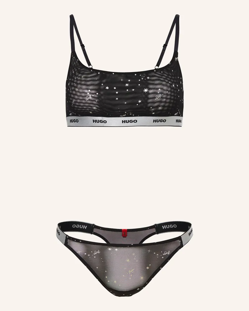 HUGO BOSS Set STARS: Bustier und String Schwarz