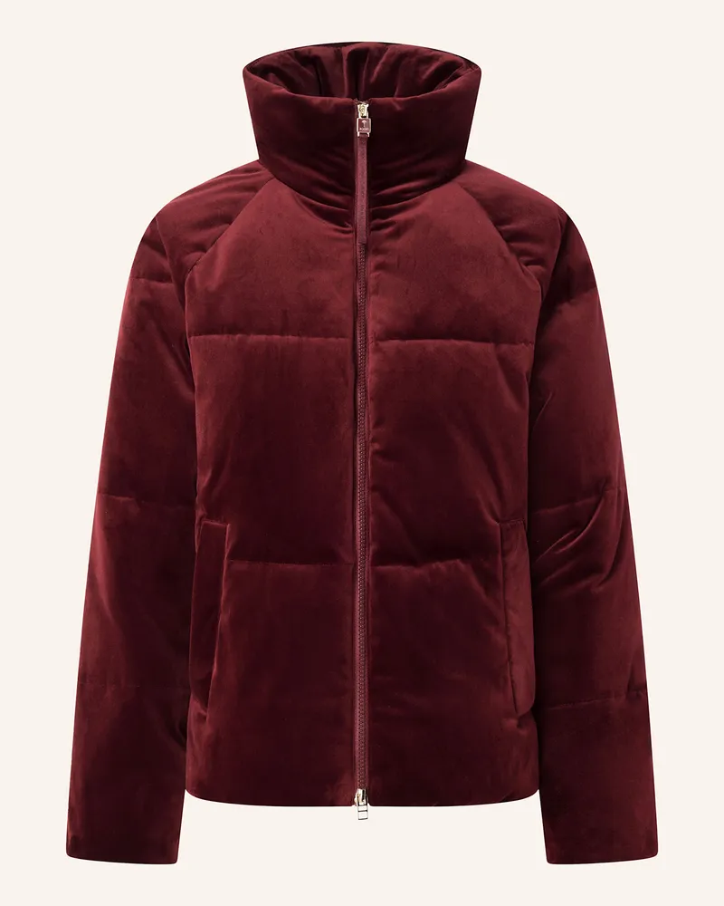 JOOP! Steppjacke OANA aus Samt Dunkelrot