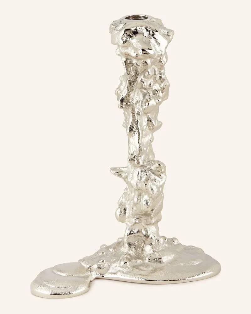 POLSPOTTEN Kerzenhalter Drip L silber Silber