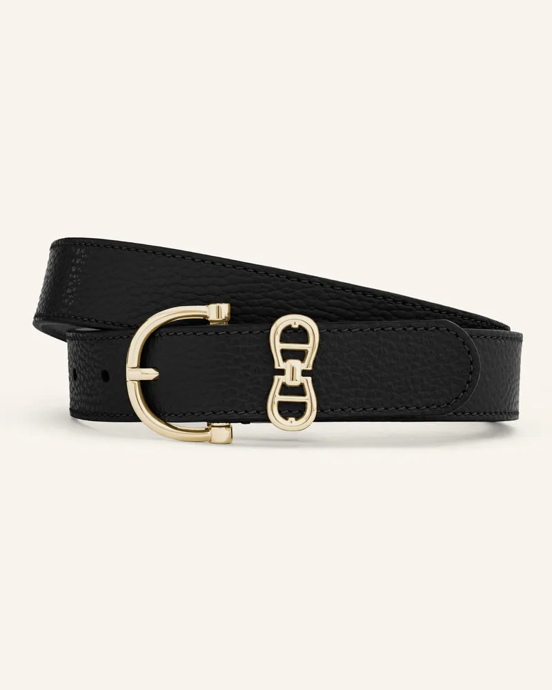 Aigner Ledergürtel LOGO Schwarz