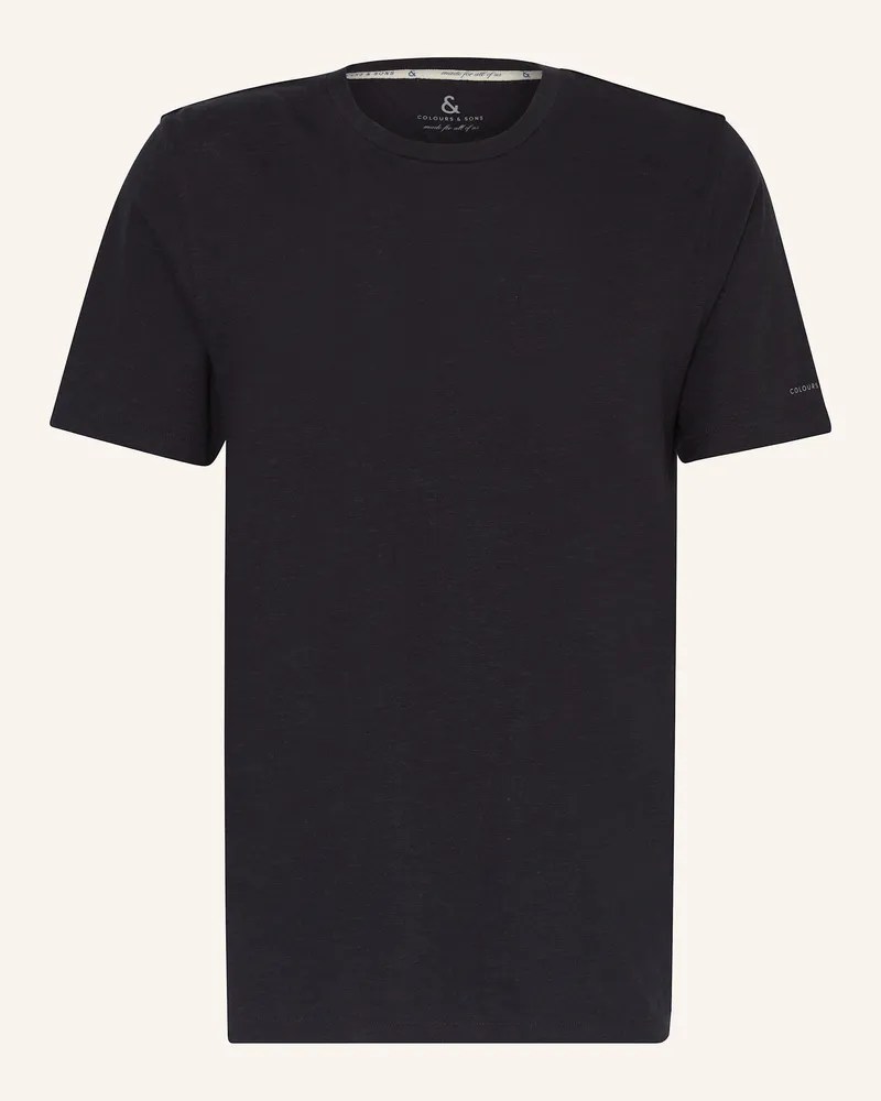 colours & sons T-Shirt Dunkelgrau
