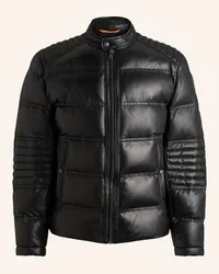 HUGO BOSS Lederjacke JOBEAR Regular Fit Schwarz