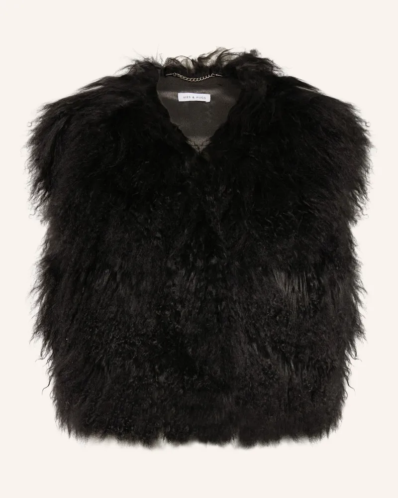 Mrs & HUGS Weste schwarz Schwarz