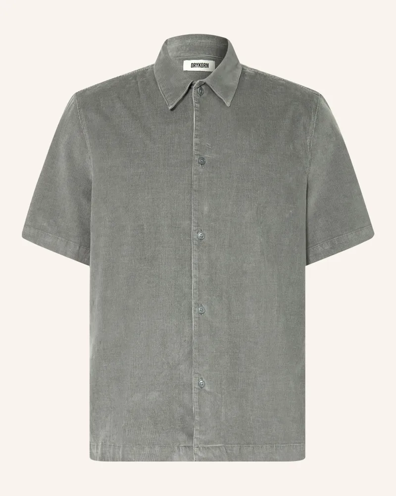 Drykorn Kurzarm-Hemd Meryn Comfort Fit Aus Cord gruen Khaki
