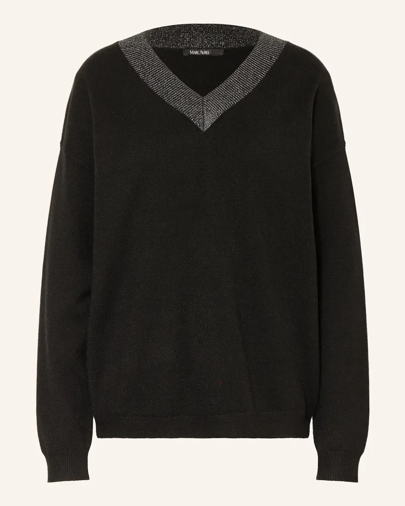 MARC AUREL Pullover mit Glitzergarn Schwarz