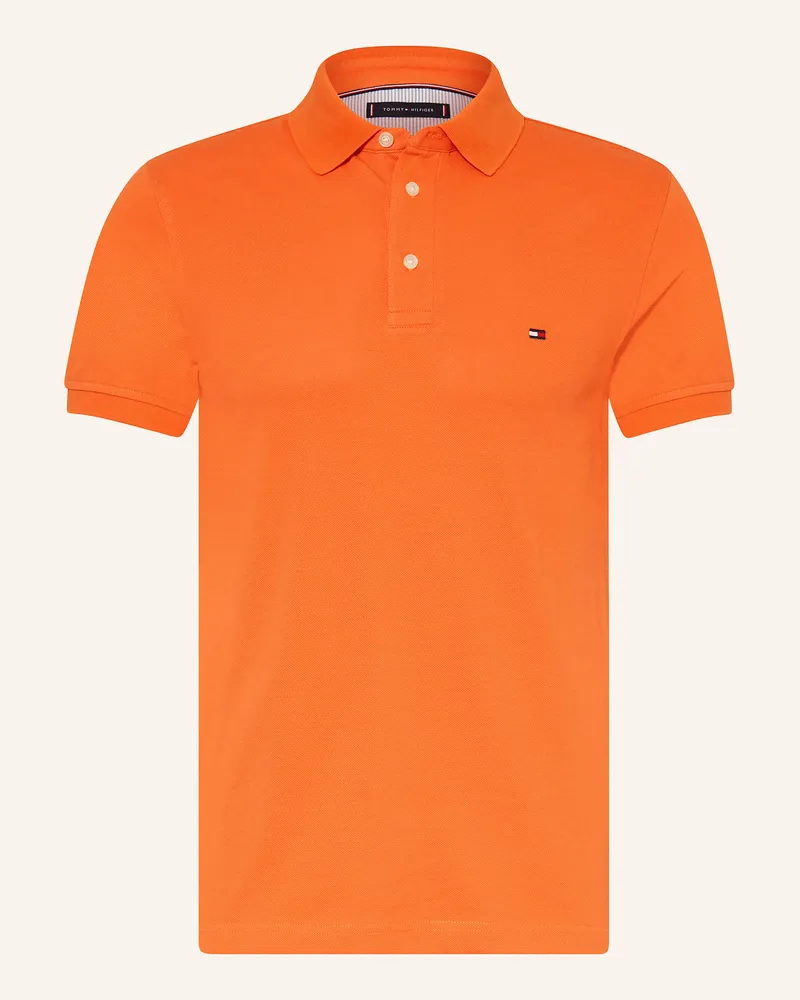 Tommy Hilfiger Piqué-Poloshirt Slim Fit Orange