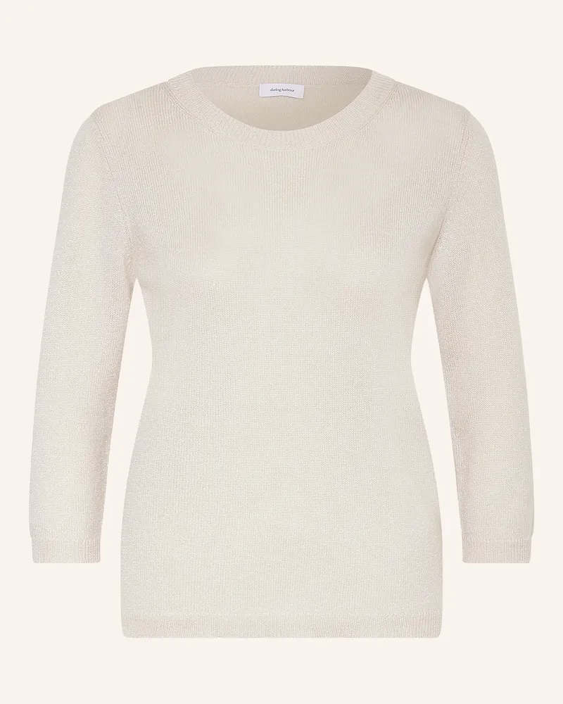 Darling Harbour Cashmere-Pullover mit Glitzergarn Ecru