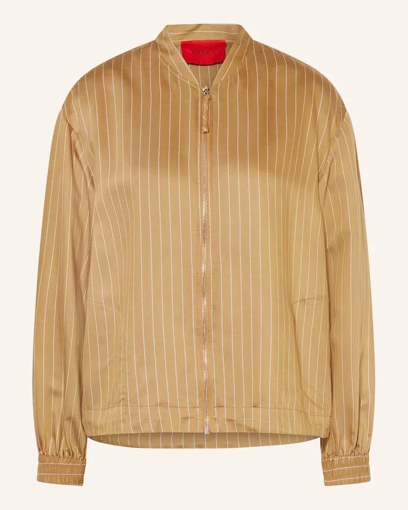 MAX&Co. Satin-Blouson BAUTTA Braun