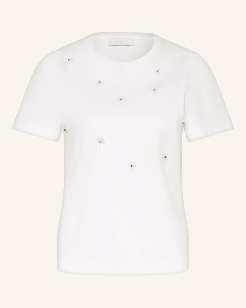Rich&Royal T-Shirt mit Schmucksteinen Weiss