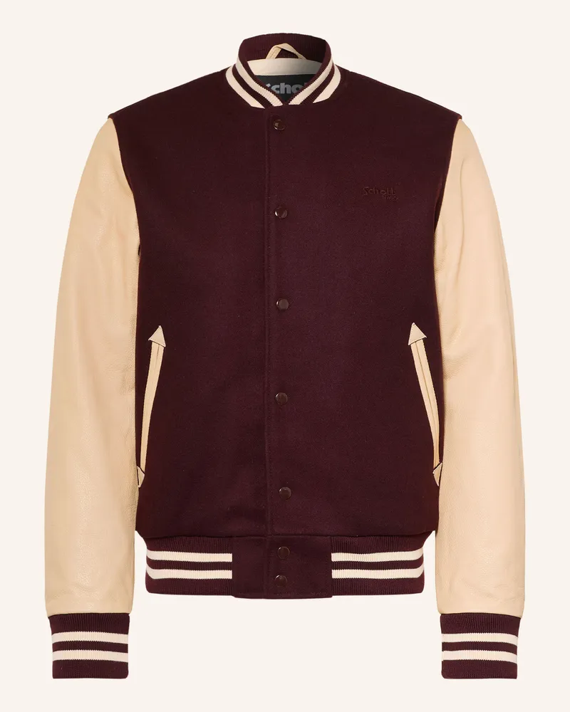 Schott N.Y.C College-Jacke Lc 8705x rot Dunkelrot