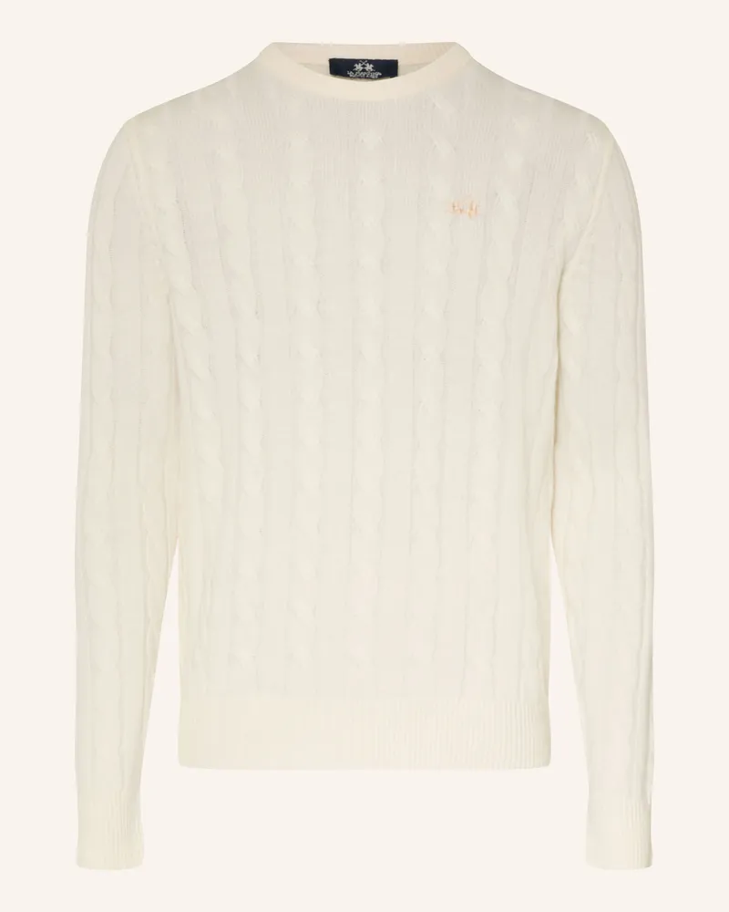 La Martina Pullover weiss Creme
