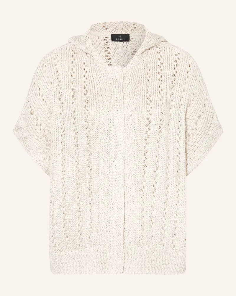 monari Strickjacke mit Pailletten Beige