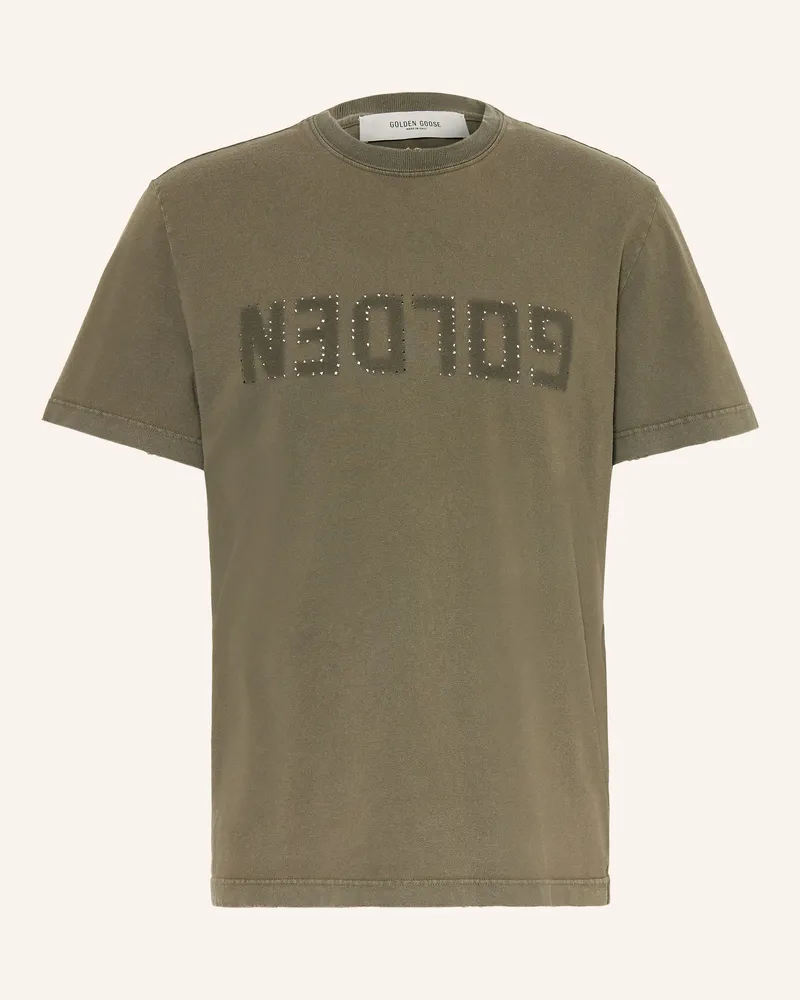 Golden Goose T-Shirt gruen Oliv
