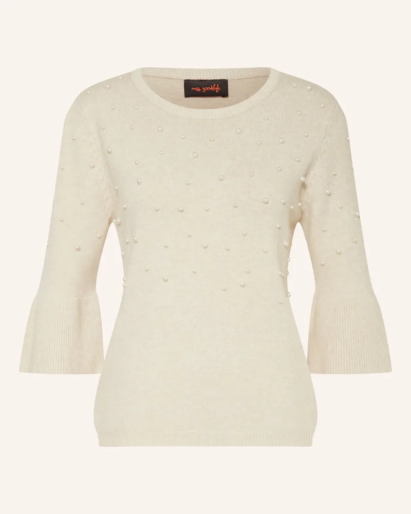 Miss Goodlife Pullover mit 3/4-Arm Beige