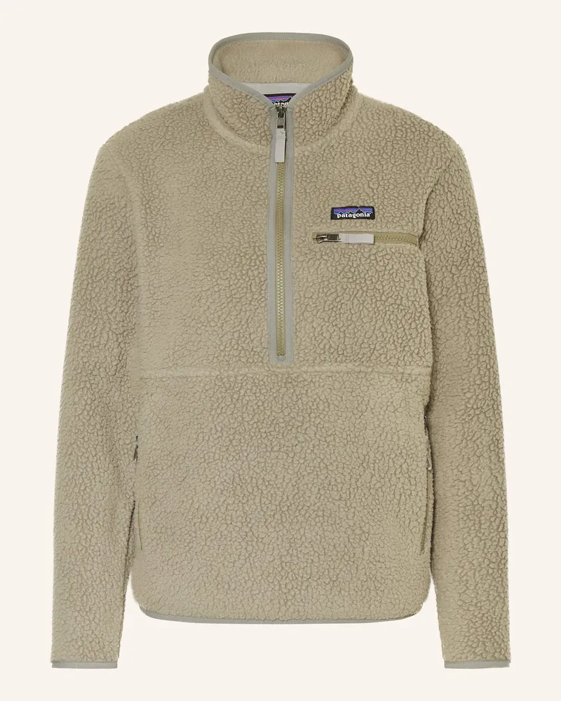 Patagonia Fleece-Troyer RETRO PILE MARSUPIAL Oliv