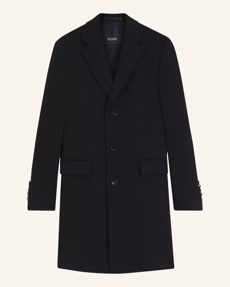 HUGO BOSS Mantel L-Hal-264 Regular Fit blau Dunkelblau