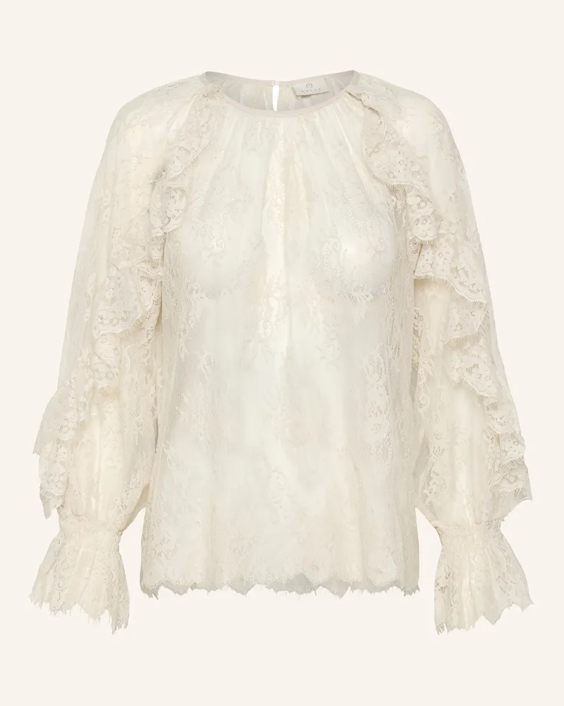 Kaffe Langarmbluse Kaamelie beige Ecru