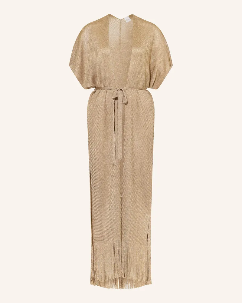 Max Mara Strandkleid ZARELIA mit Glitzergarn Beige