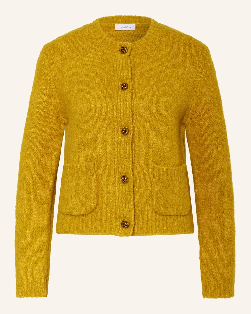Darling Harbour Strickjacke gelb Dunkelgelb