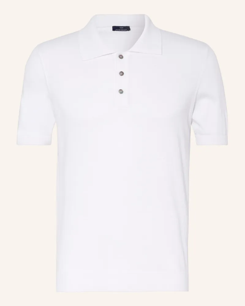 Dressler Strick-Poloshirt Weiss