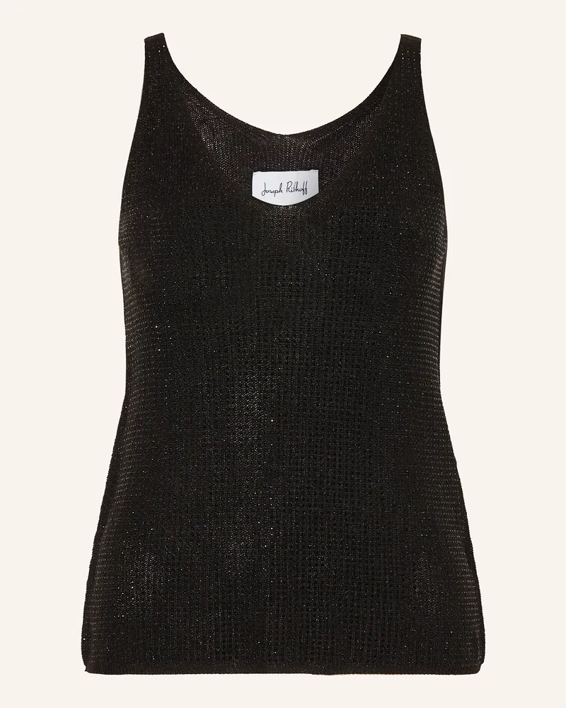 Joseph Ribkoff Stricktop mit Glitzergarn und Schmucksteinen Schwarz