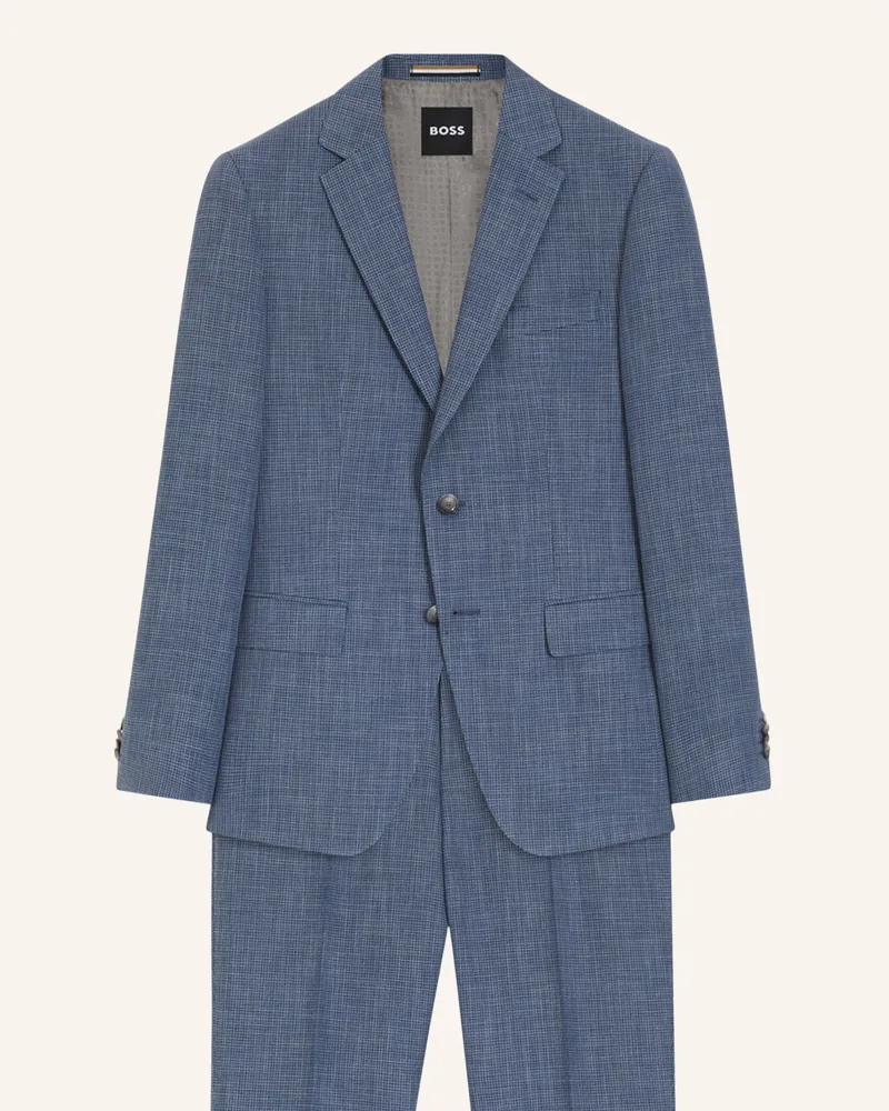 HUGO BOSS Business Anzug H-HUGE-2PCS-253 Slim Fit Blau
