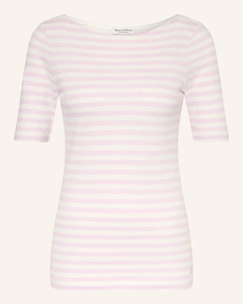Marc O'Polo T-Shirt lila Weiss
