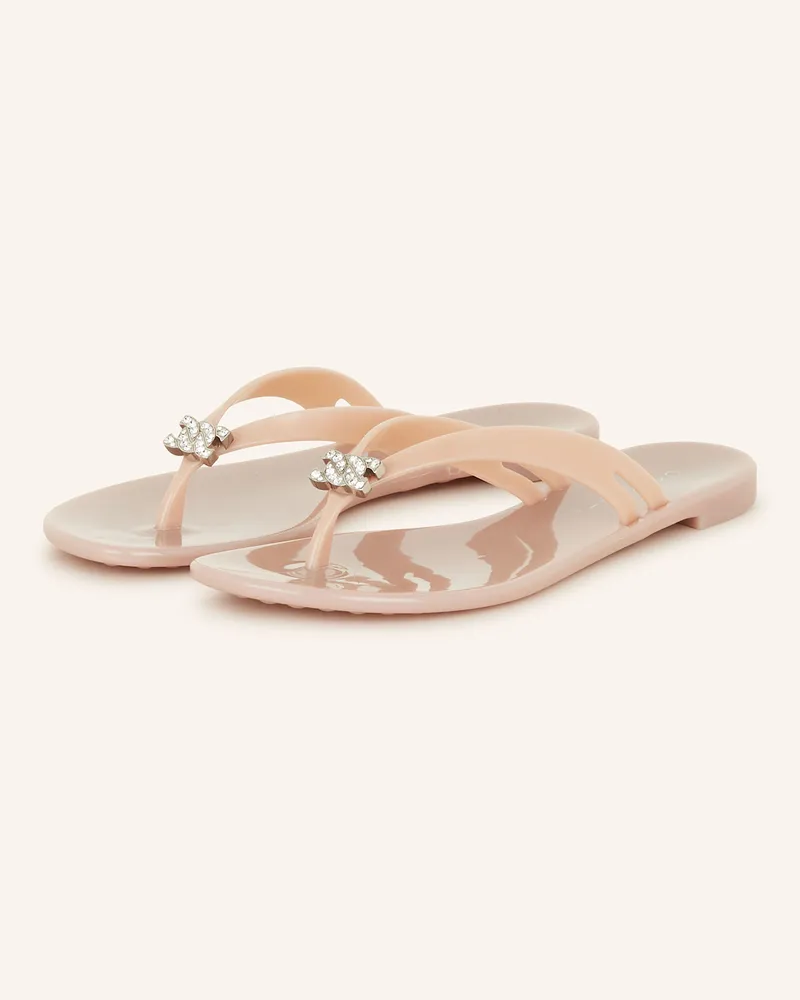 Casadei Zehentrenner Jelly beige Creme