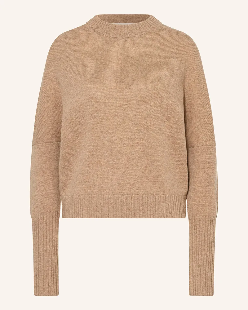 Closed Cropped-Pullover Hellbraun