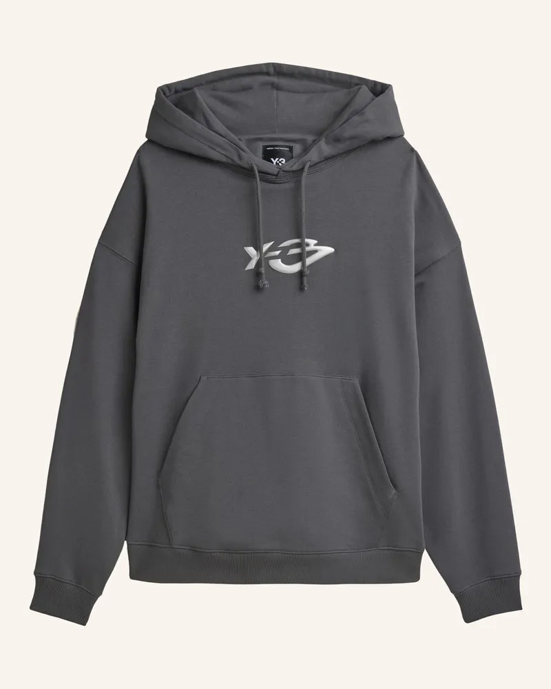 Y-3 Y-3 Liquid Logo Kapuzenjacke, French Terry grau Grau