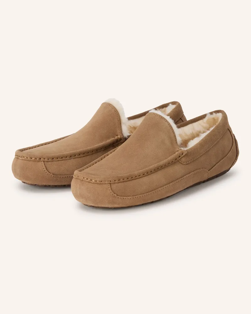 UGG Hausschuhe Ascot braun Hellbraun