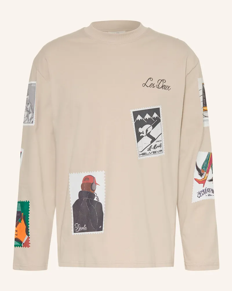 LES DEUX Longsleeve Stamp beige Beige