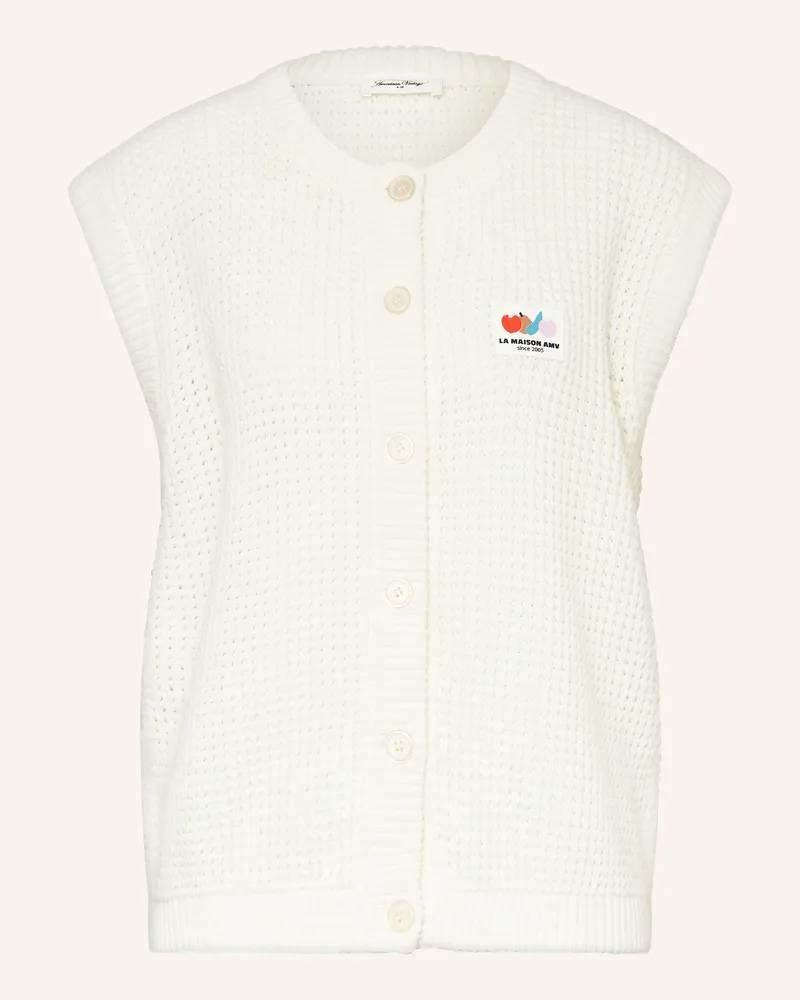 American Vintage Strickweste CRASHWAY Ecru