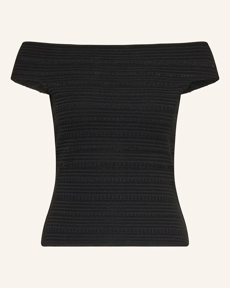 Reiss Stricktop Bardot schwarz Schwarz