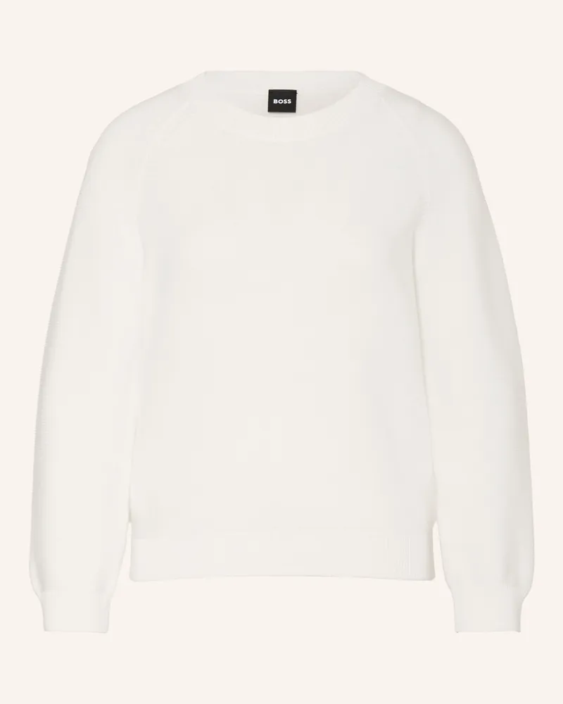 HUGO BOSS Pullover Fovila weiss Ecru