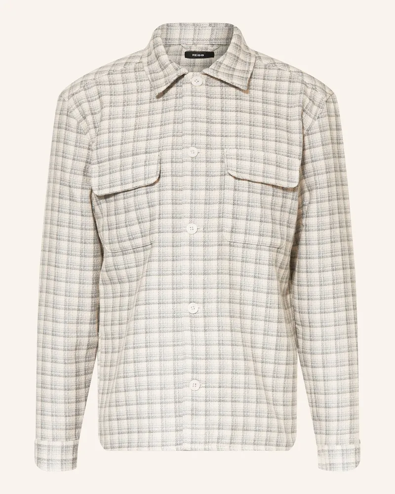 Reiss Overshirt Ribona grau Ecru