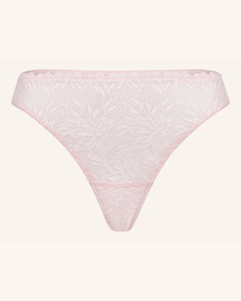 Ehrlich Textil Sleek Lace Plunge Bh Aus In Deutschland Hergestellter Spitze, Dreamy Lace String Tanga Aus Nachhaltiger Spitze - Atmungsaktiv beige Rosa