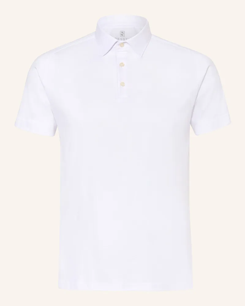 DESOTO Piqué-Poloshirt Weiss