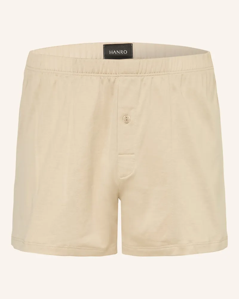Hanro Boxershorts Cotton Sporty beige Beige