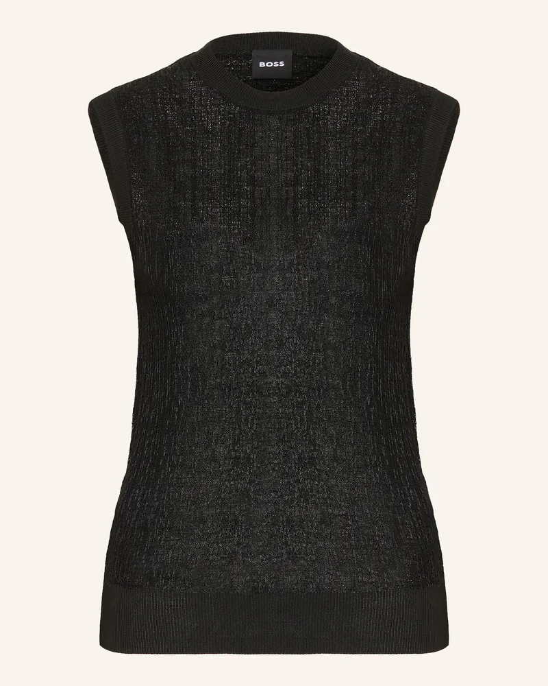 HUGO BOSS Stricktop Feryth schwarz Schwarz