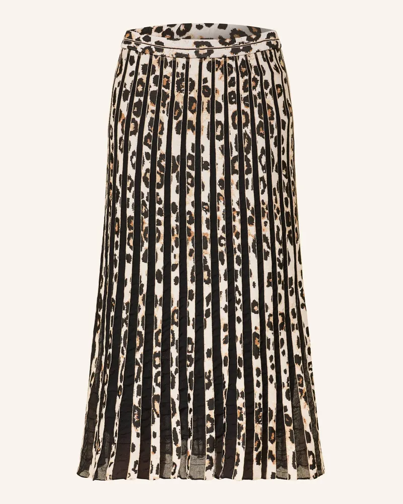 Marc Cain Plisseerock beige Dunkelbraun