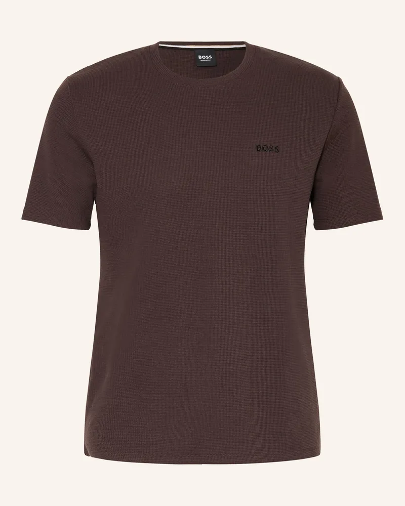 HUGO BOSS Schlafshirt Dunkelbraun