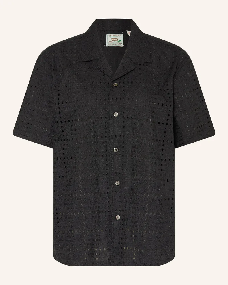 Levi's Resorthemd SUNSET Standard Fit aus Lochspitze Schwarz