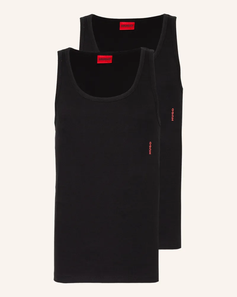 HUGO BOSS 2er-Pack Unterhemden schwarz Schwarz