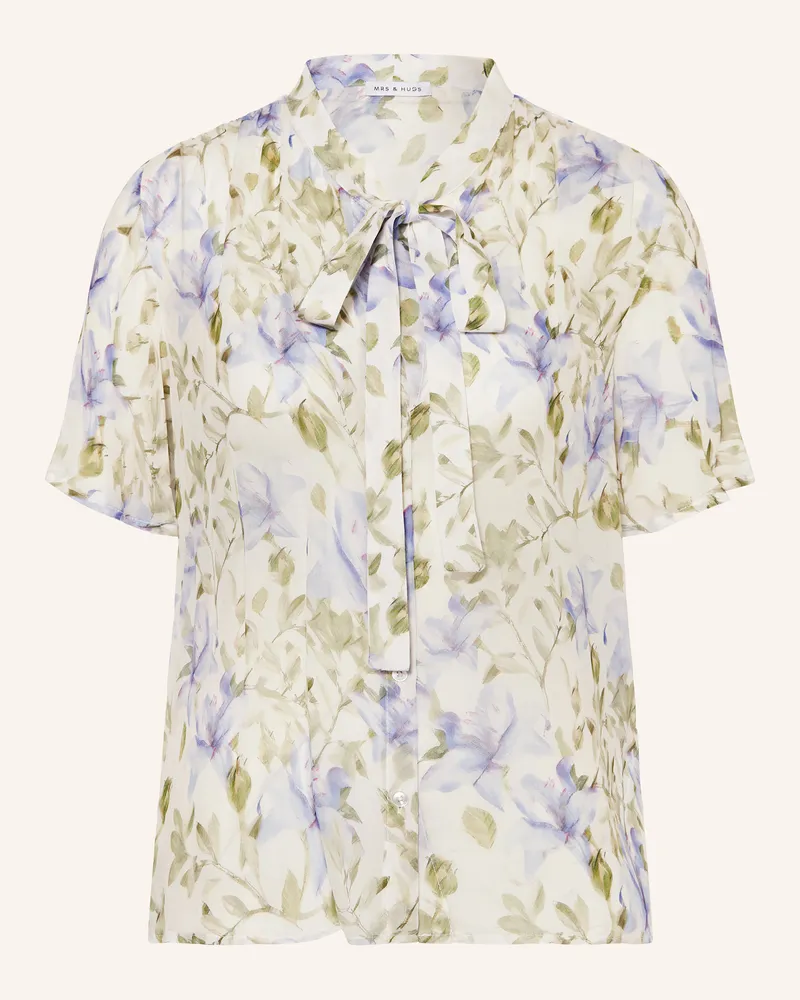 Mrs & HUGS Schluppenbluse Weiss